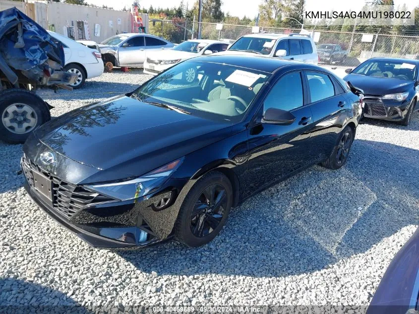 2021 Hyundai Elantra Sel VIN: KMHLS4AG4MU198022 Lot: 40459669