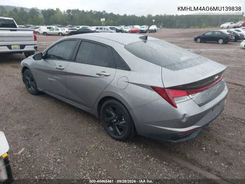 KMHLM4AG6MU139838 2021 Hyundai Elantra Sel