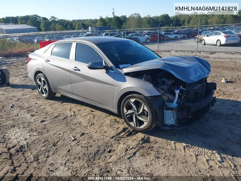 KMHLN4AG6MU141828 2021 Hyundai Elantra Sel