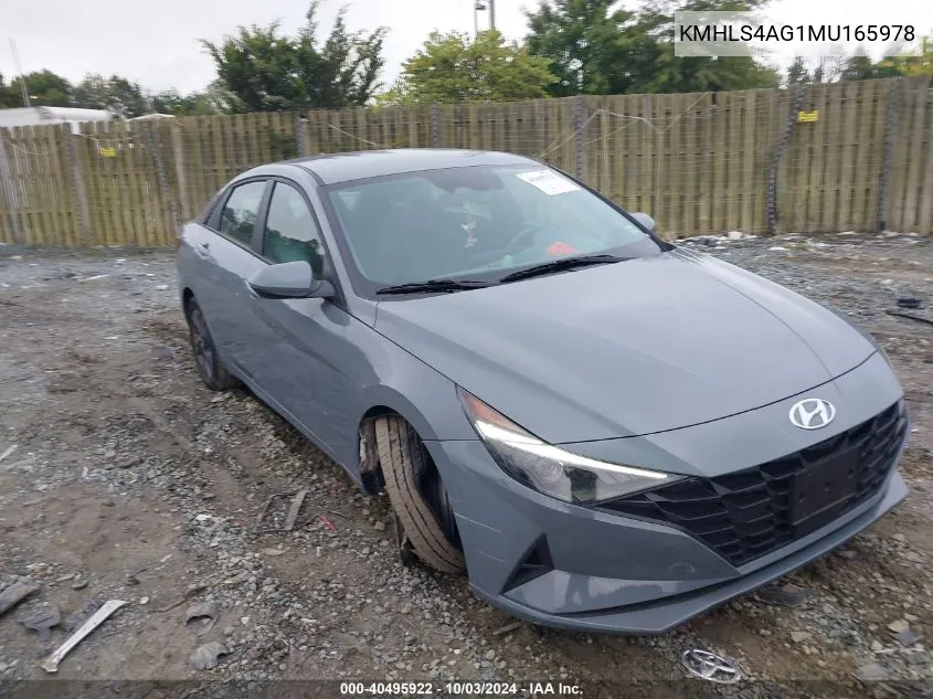 2021 Hyundai Elantra Sel VIN: KMHLS4AG1MU165978 Lot: 40495922