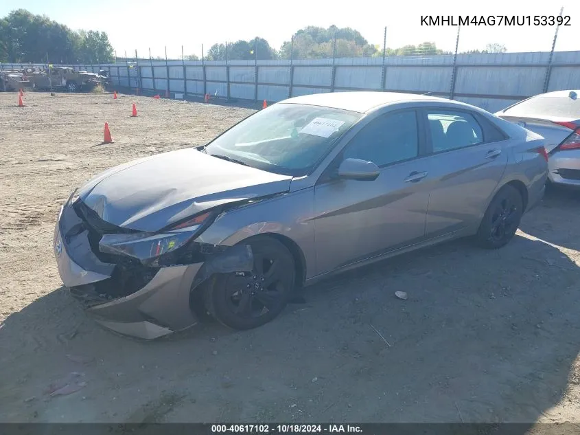 KMHLM4AG7MU153392 2021 Hyundai Elantra Sel