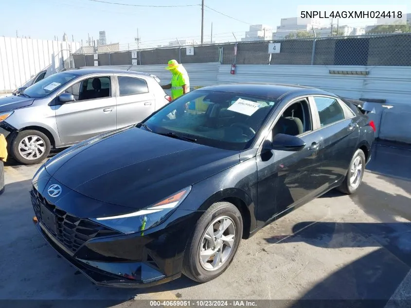 2021 Hyundai Elantra Se VIN: 5NPLL4AGXMH024418 Lot: 40659051