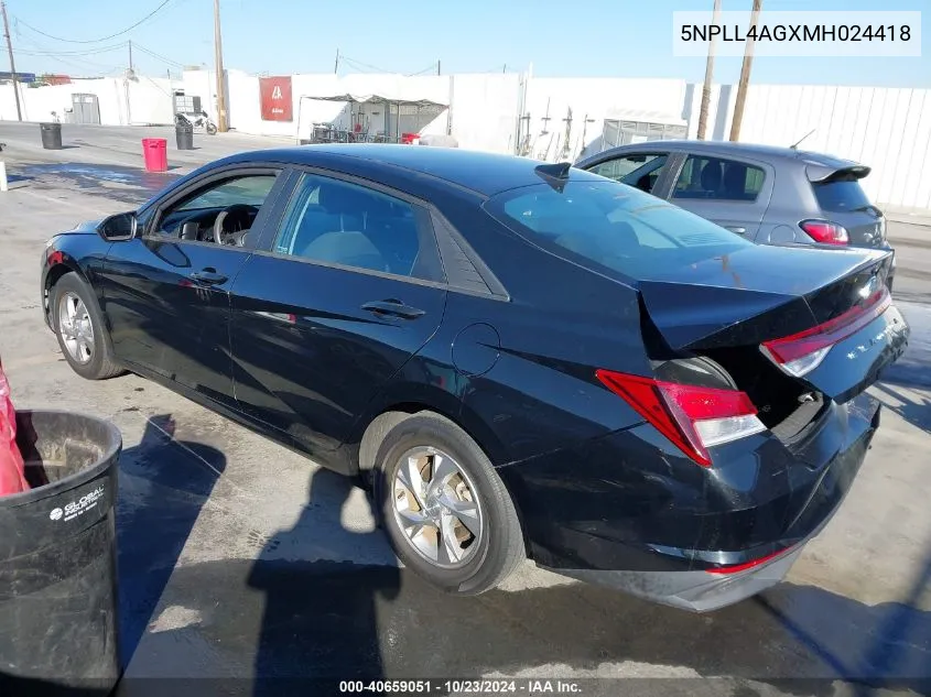 5NPLL4AGXMH024418 2021 Hyundai Elantra Se