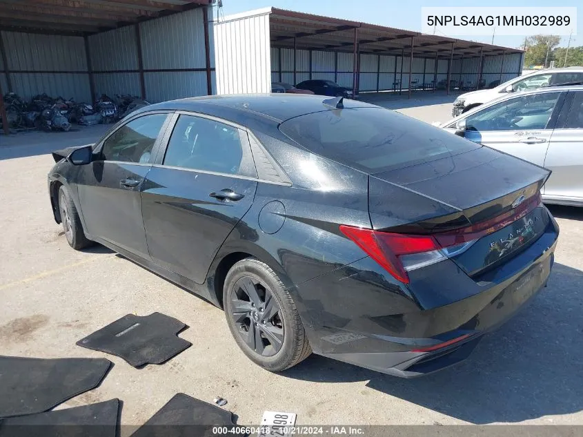 2021 Hyundai Elantra Sel VIN: 5NPLS4AG1MH032989 Lot: 40660418