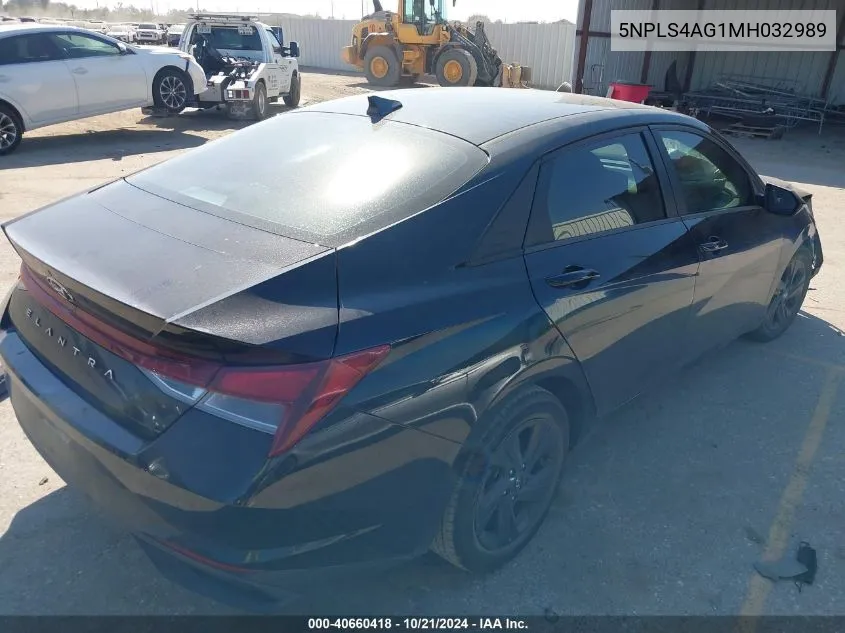 2021 Hyundai Elantra Sel VIN: 5NPLS4AG1MH032989 Lot: 40660418