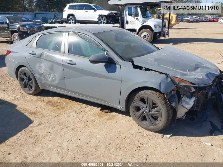 KMHLS4AG5MU111910 2021 Hyundai Elantra Sel