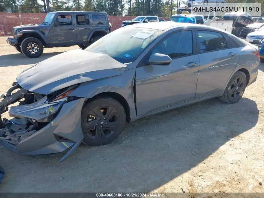 KMHLS4AG5MU111910 2021 Hyundai Elantra Sel