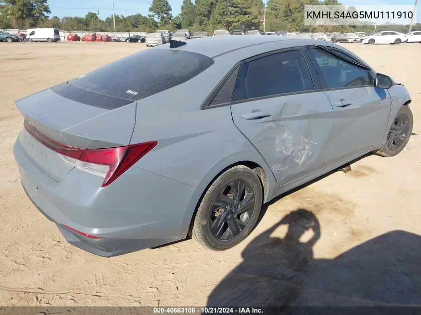 KMHLS4AG5MU111910 2021 Hyundai Elantra Sel