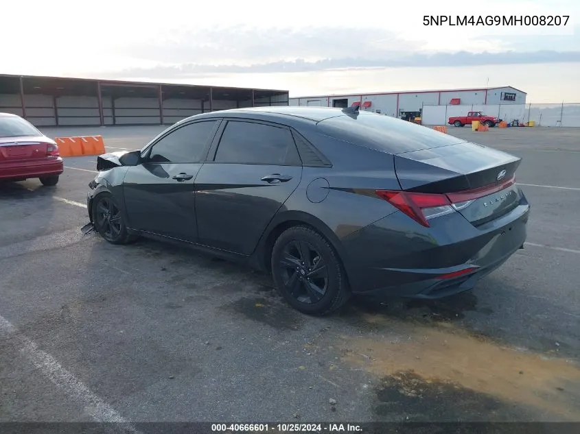 2021 Hyundai Elantra Sel VIN: 5NPLM4AG9MH008207 Lot: 40666601