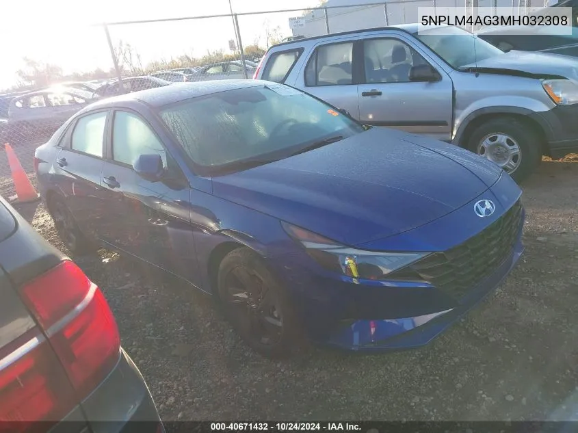 2021 Hyundai Elantra Sel VIN: 5NPLM4AG3MH032308 Lot: 40671432