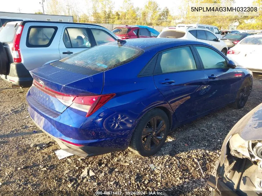 2021 Hyundai Elantra Sel VIN: 5NPLM4AG3MH032308 Lot: 40671432