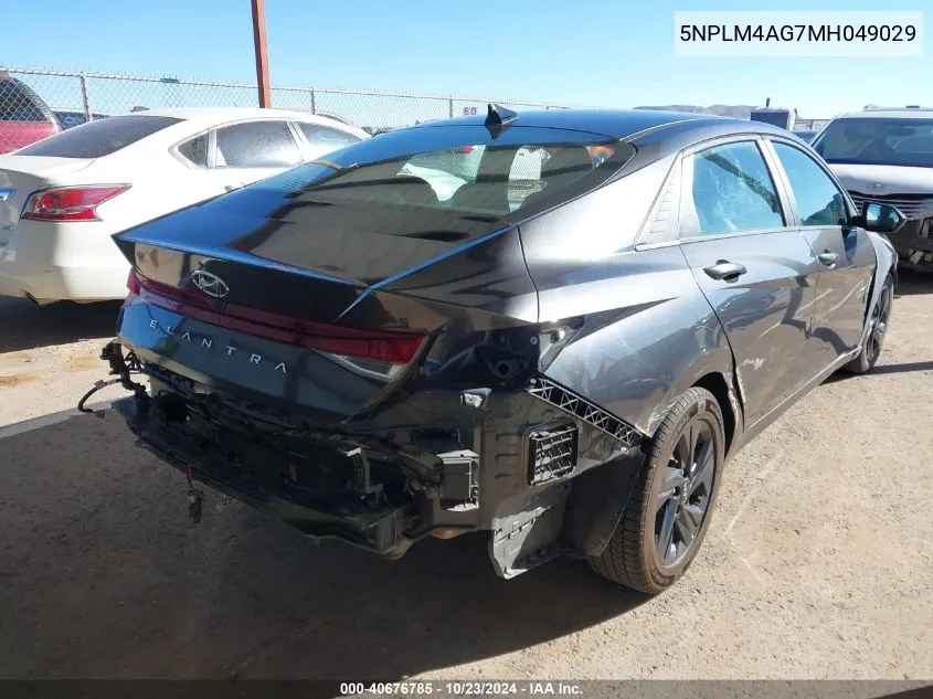 5NPLM4AG7MH049029 2021 Hyundai Elantra Sel