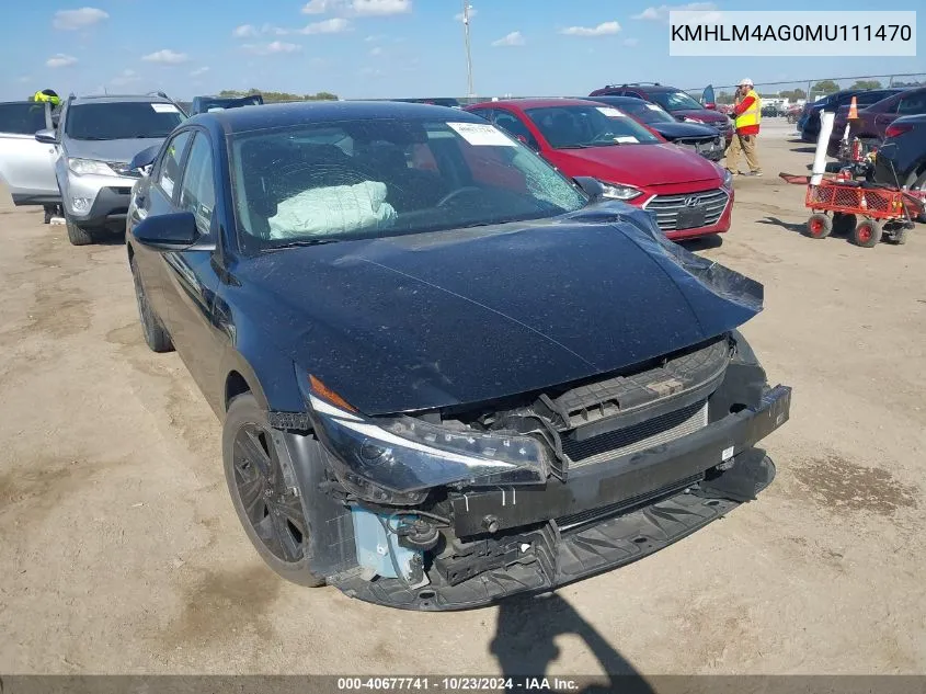 KMHLM4AG0MU111470 2021 Hyundai Elantra Sel