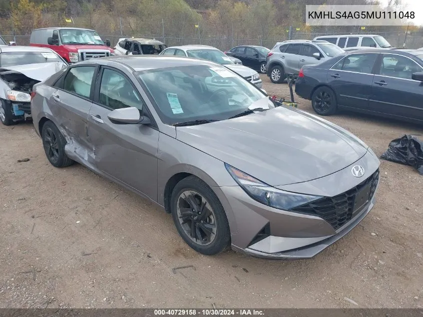 KMHLS4AG5MU111048 2021 Hyundai Elantra Sel