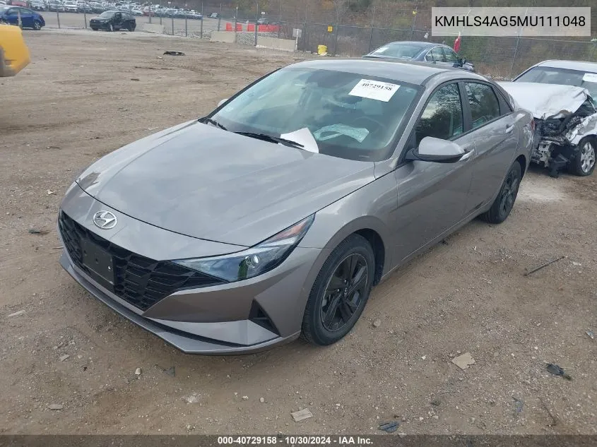 KMHLS4AG5MU111048 2021 Hyundai Elantra Sel