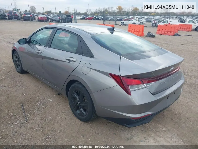 KMHLS4AG5MU111048 2021 Hyundai Elantra Sel