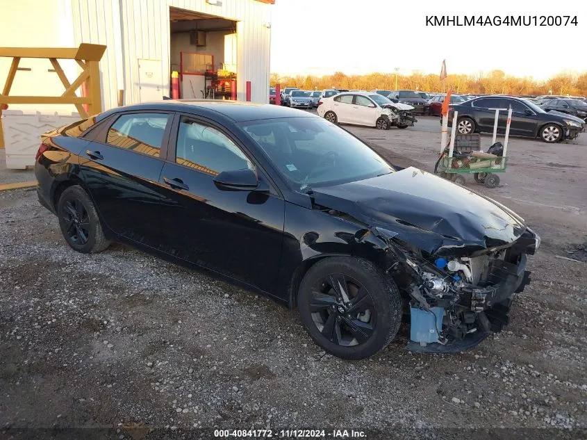 2021 Hyundai Elantra Sel VIN: KMHLM4AG4MU120074 Lot: 40841772