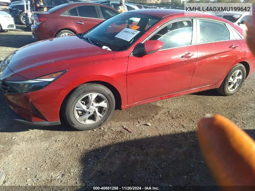 2021 Hyundai Elantra Se VIN: KMHLL4AGXMU199642 Lot: 40881258