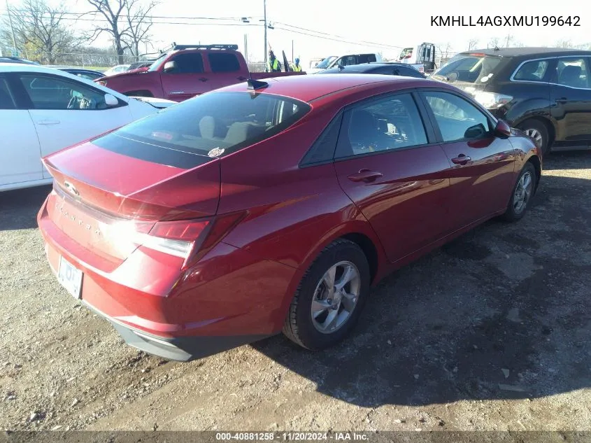 2021 Hyundai Elantra Se VIN: KMHLL4AGXMU199642 Lot: 40881258