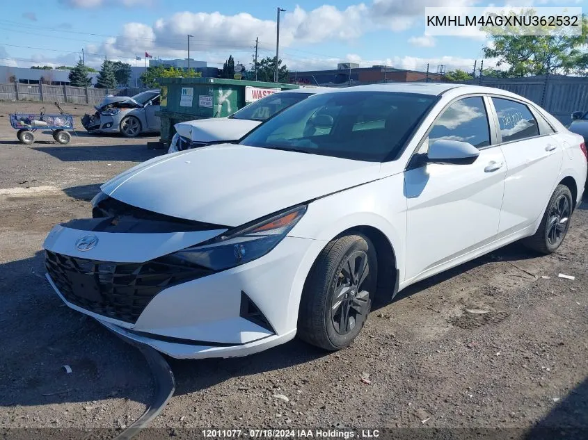 KMHLM4AGXNU362532 2022 Hyundai Elantra