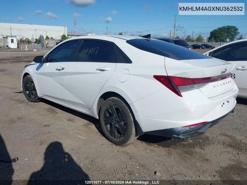 KMHLM4AGXNU362532 2022 Hyundai Elantra