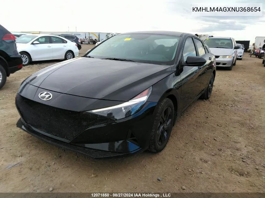 2022 Hyundai Elantra Preferred Ivt With Sun And Tech Package VIN: KMHLM4AGXNU368654 Lot: 12071850