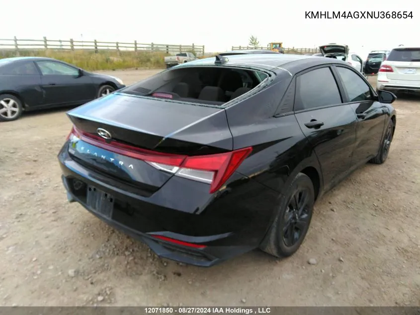 2022 Hyundai Elantra Preferred Ivt With Sun And Tech Package VIN: KMHLM4AGXNU368654 Lot: 12071850