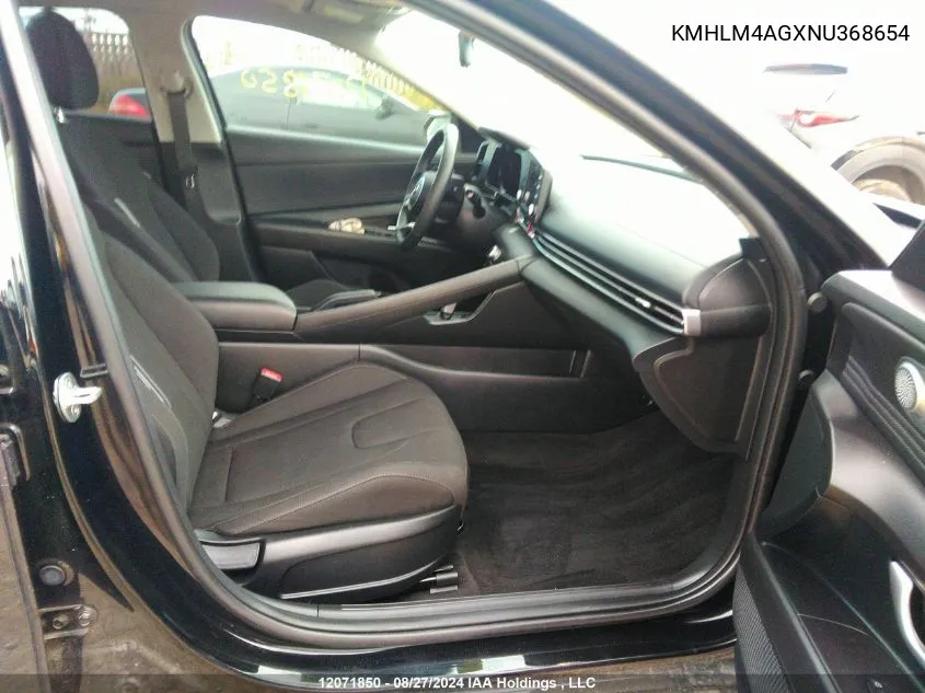 2022 Hyundai Elantra Preferred Ivt With Sun And Tech Package VIN: KMHLM4AGXNU368654 Lot: 12071850