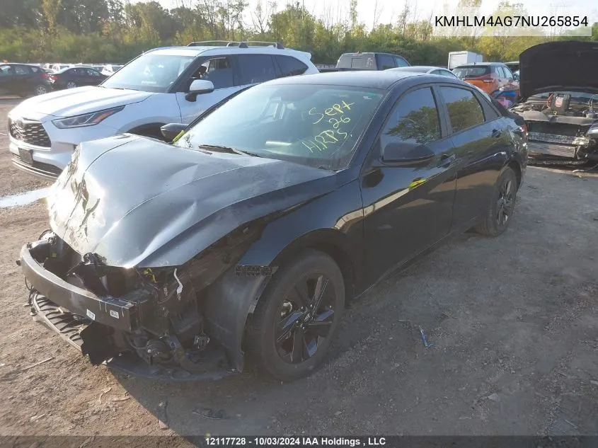 KMHLM4AG7NU265854 2022 Hyundai Elantra Preferred Ivt