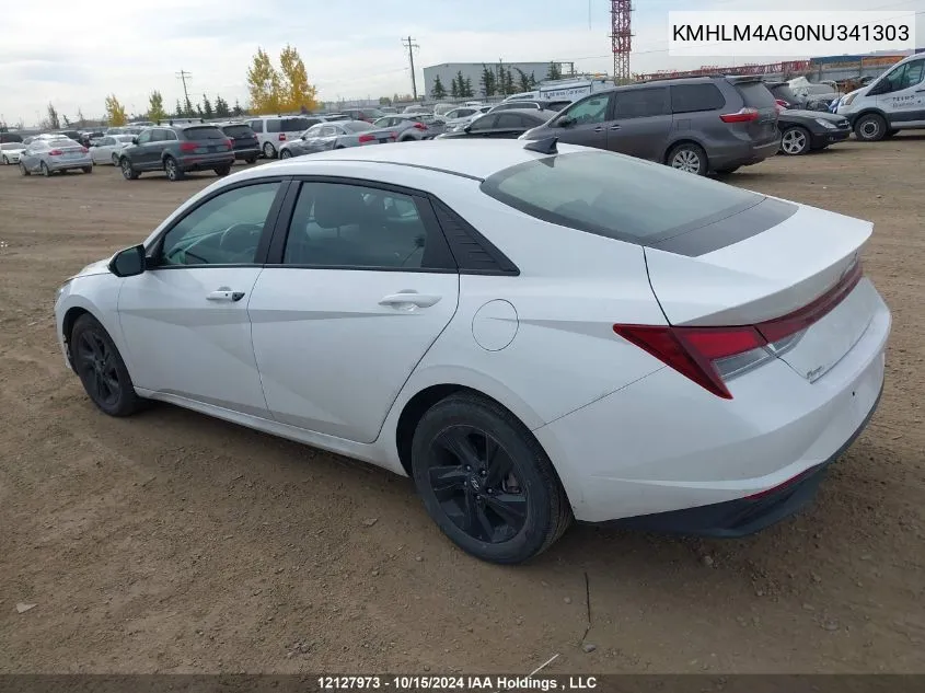 KMHLM4AG0NU341303 2022 Hyundai Elantra Preferred Ivt