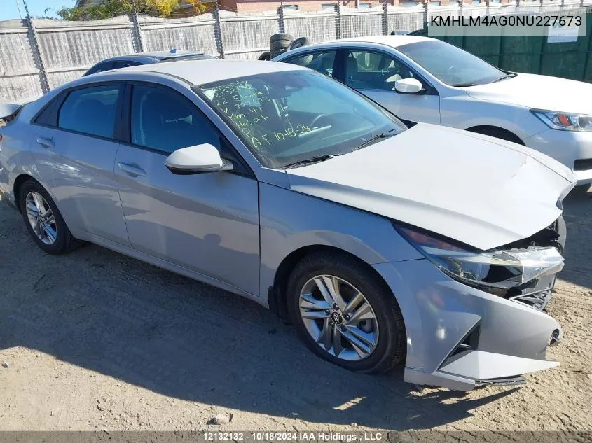 KMHLM4AG0NU227673 2022 Hyundai Elantra Sel