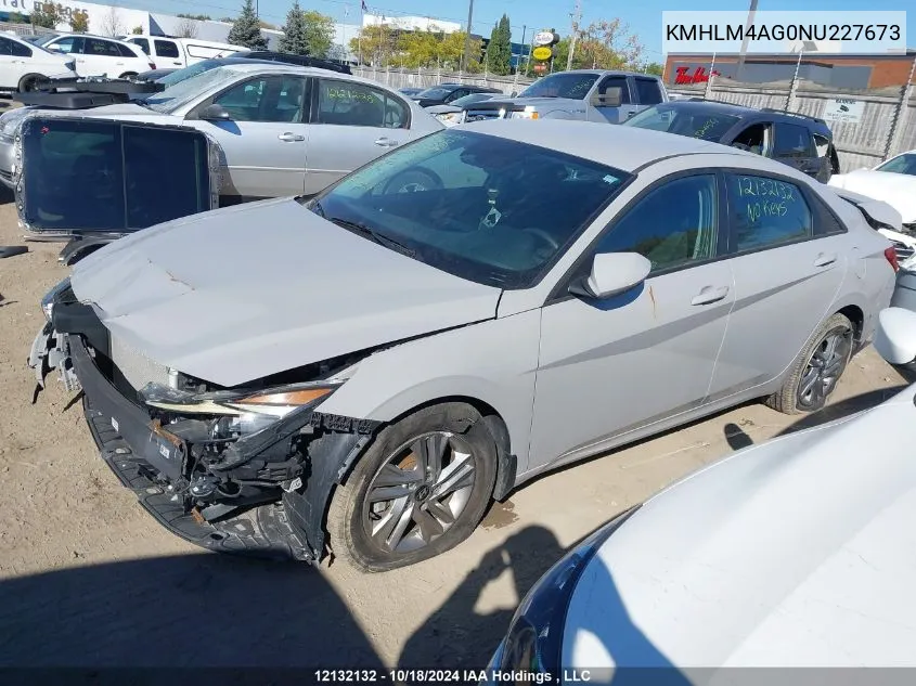 KMHLM4AG0NU227673 2022 Hyundai Elantra Sel