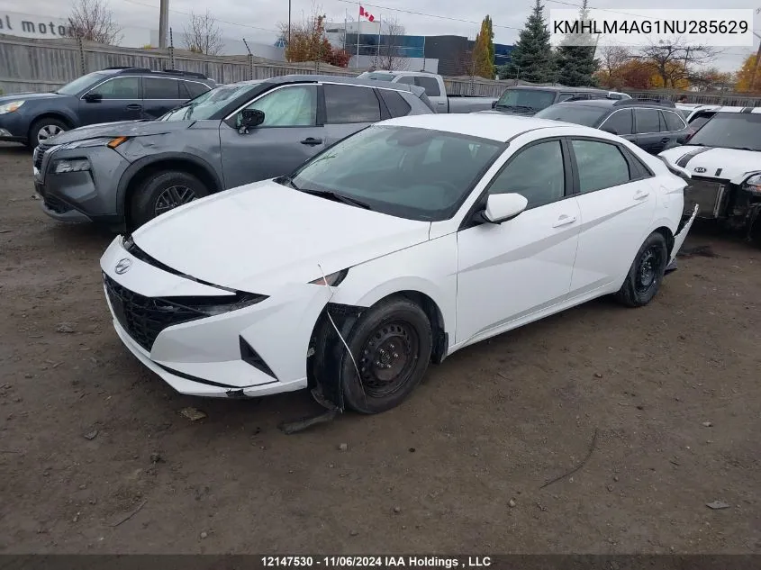 2022 Hyundai Elantra Preferred Ivt VIN: KMHLM4AG1NU285629 Lot: 12147530