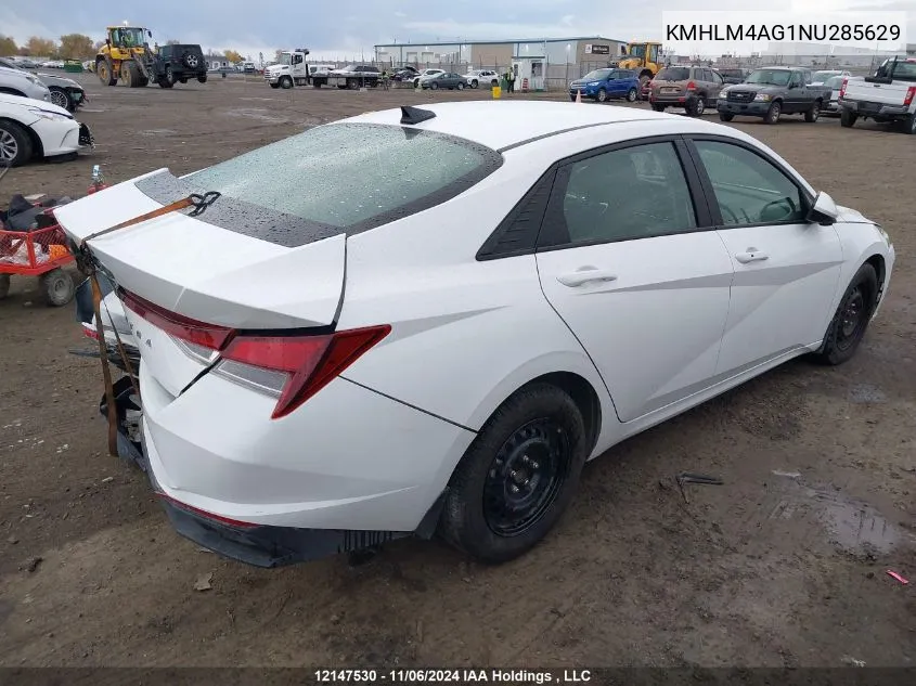 2022 Hyundai Elantra Preferred Ivt VIN: KMHLM4AG1NU285629 Lot: 12147530