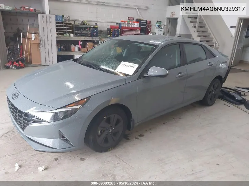 KMHLM4AG6NU329317 2022 Hyundai Elantra Sel