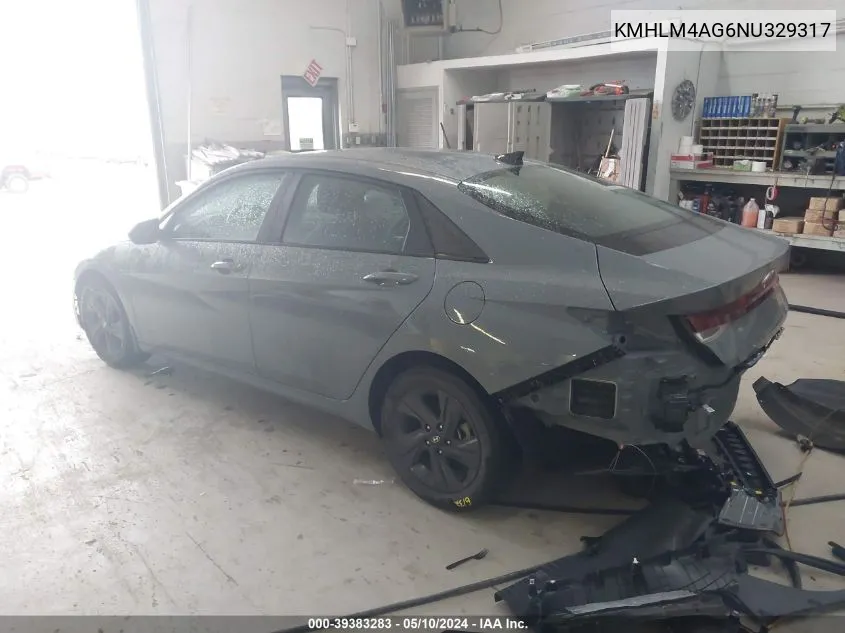 KMHLM4AG6NU329317 2022 Hyundai Elantra Sel