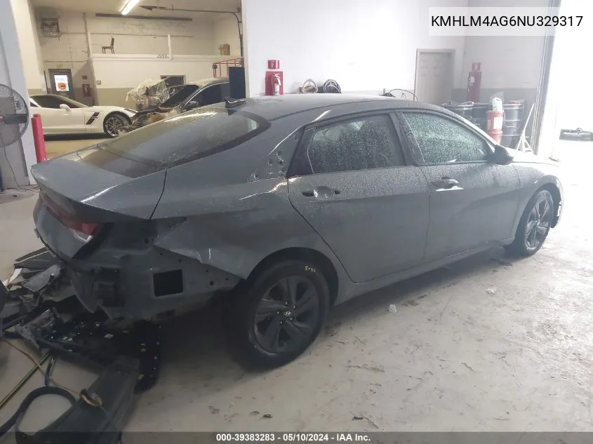 KMHLM4AG6NU329317 2022 Hyundai Elantra Sel