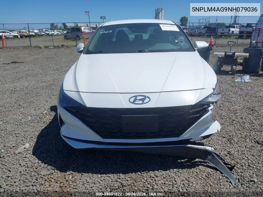 2022 Hyundai Elantra Sel VIN: 5NPLM4AG9NH079036 Lot: 39591022