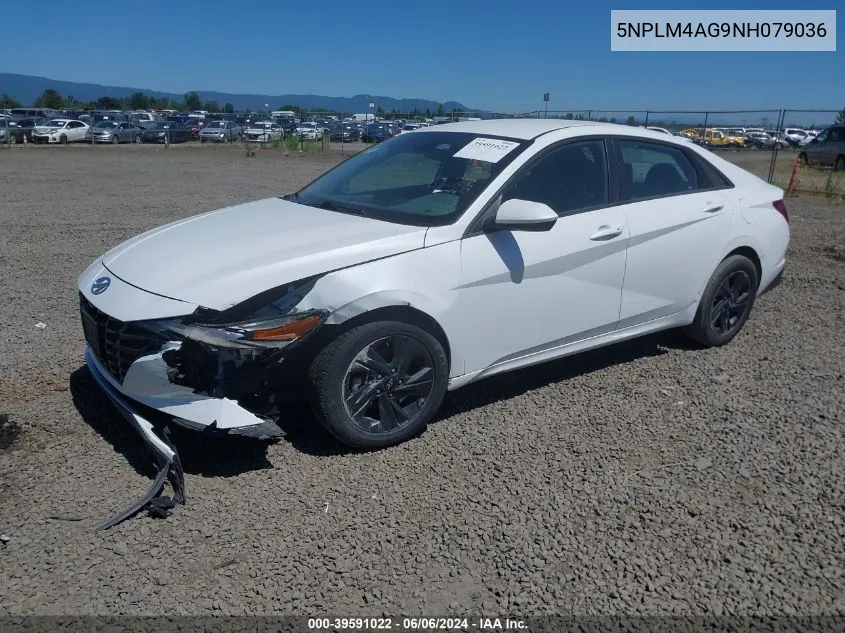 2022 Hyundai Elantra Sel VIN: 5NPLM4AG9NH079036 Lot: 39591022