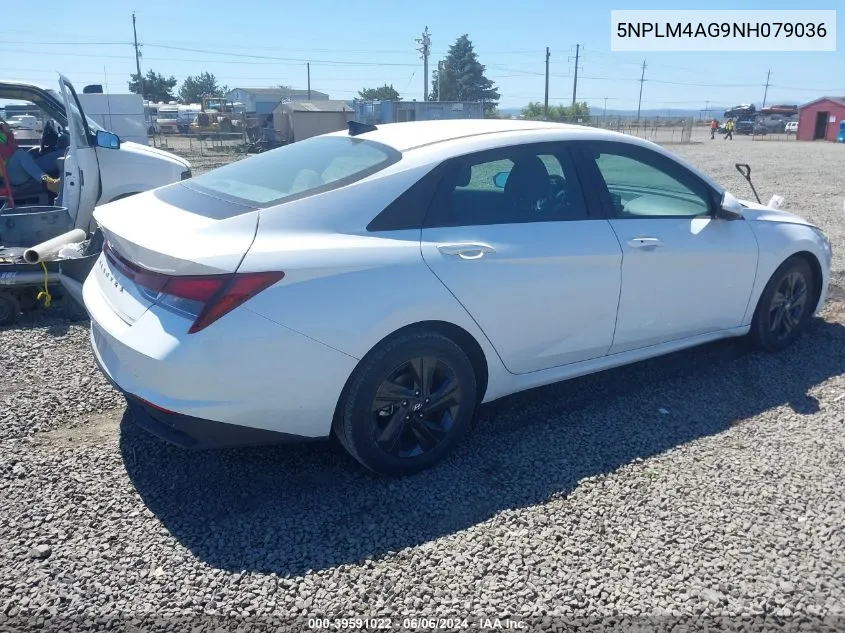 5NPLM4AG9NH079036 2022 Hyundai Elantra Sel