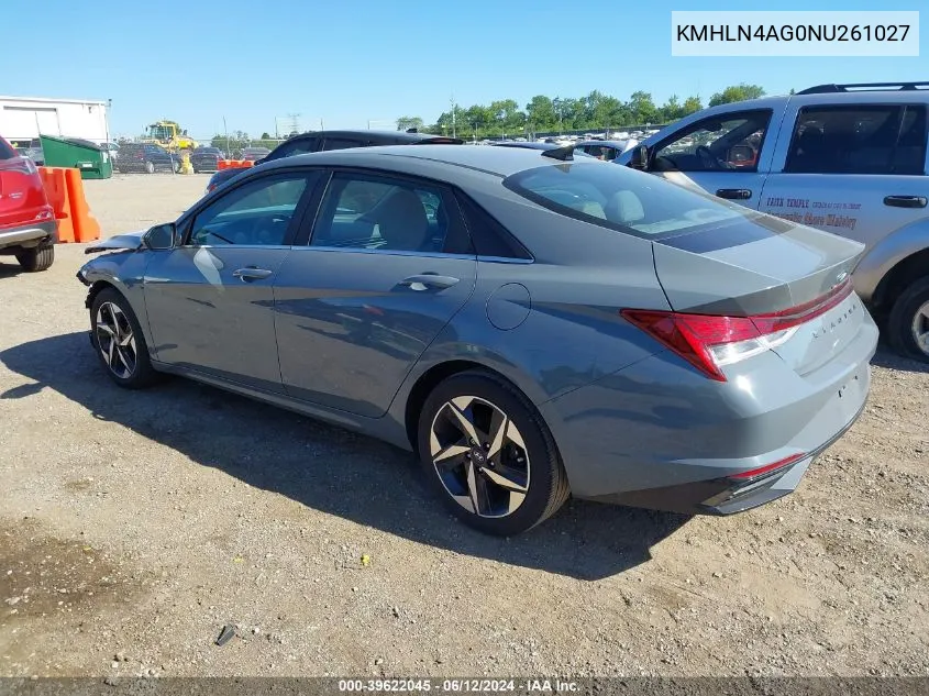 KMHLN4AG0NU261027 2022 Hyundai Elantra Sel