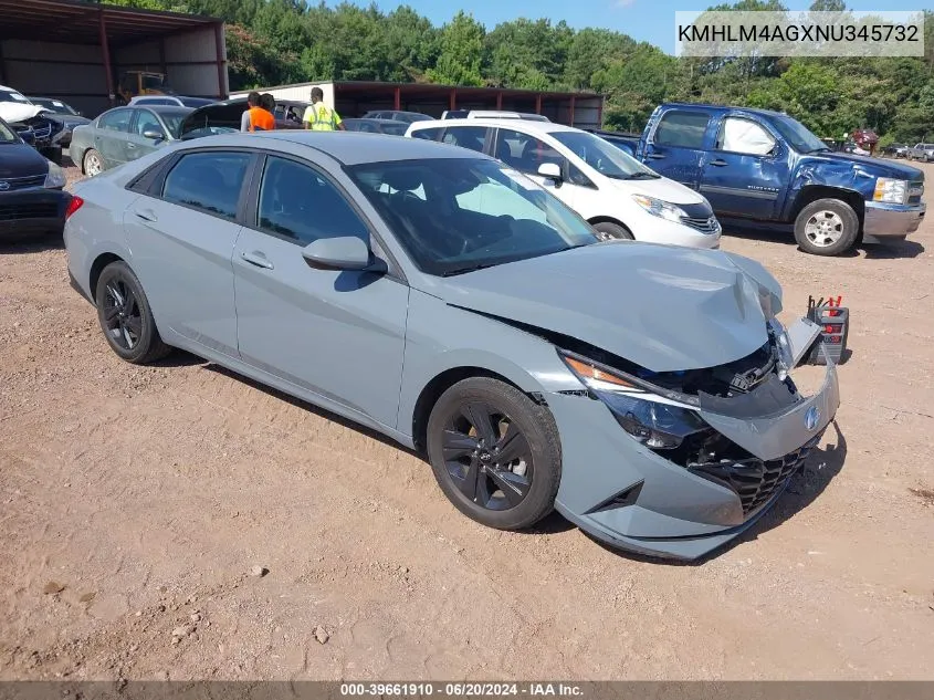 KMHLM4AGXNU345732 2022 Hyundai Elantra Sel