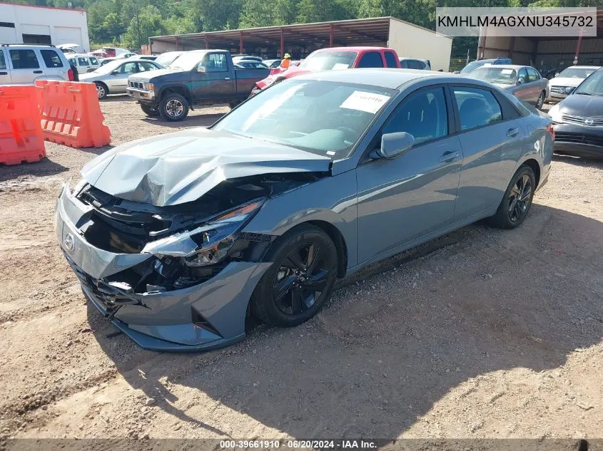 KMHLM4AGXNU345732 2022 Hyundai Elantra Sel