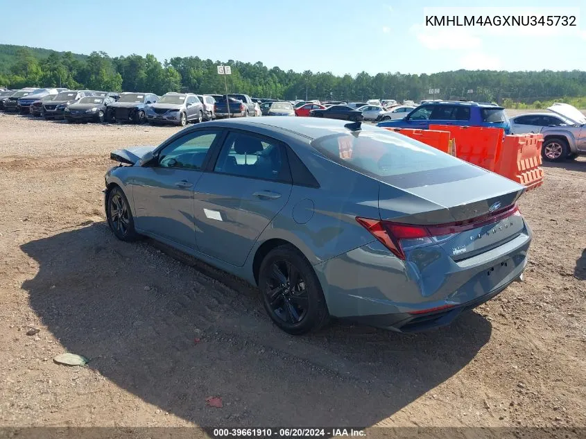 KMHLM4AGXNU345732 2022 Hyundai Elantra Sel