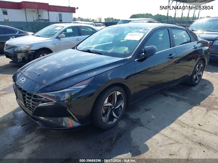 2022 Hyundai Elantra Sel VIN: 5NPLN4AG1NH053804 Lot: 39669296