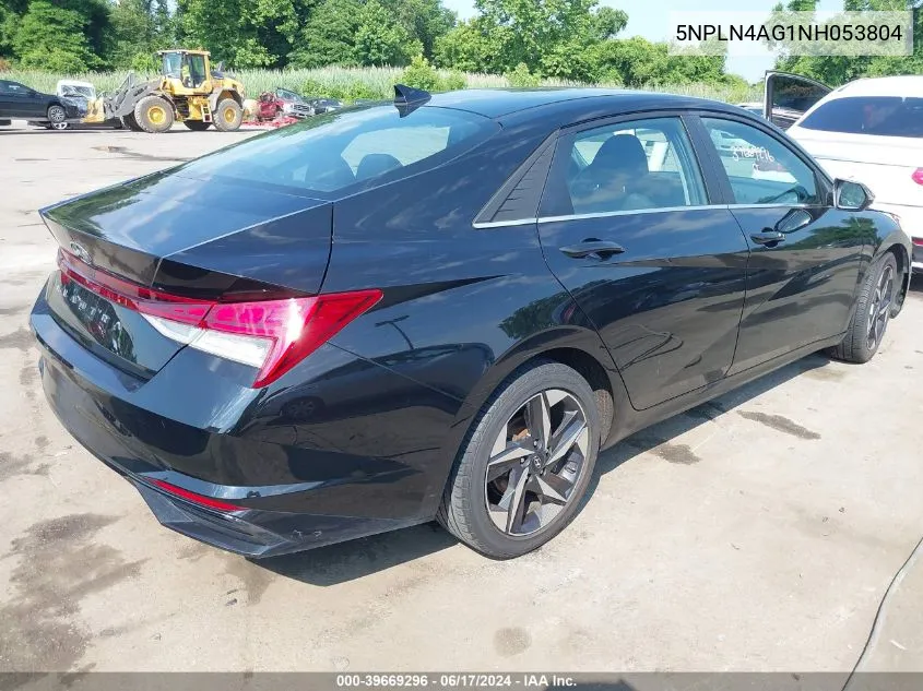 5NPLN4AG1NH053804 2022 Hyundai Elantra Sel