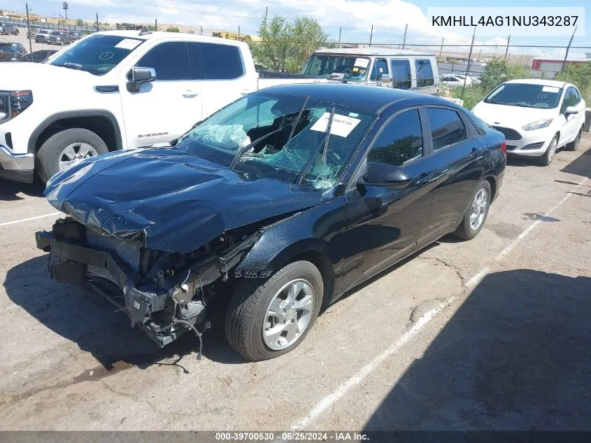 KMHLL4AG1NU343287 2022 Hyundai Elantra Se