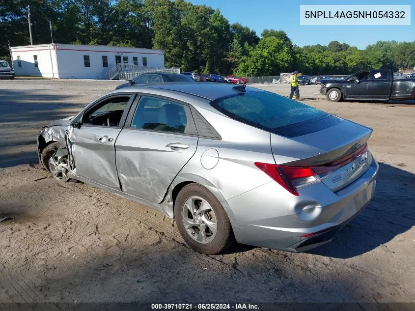 5NPLL4AG5NH054332 2022 Hyundai Elantra Se