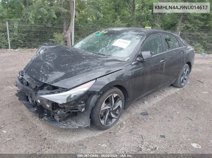 KMHLN4AJ9NU014617 2022 Hyundai Elantra Hybrid Limited