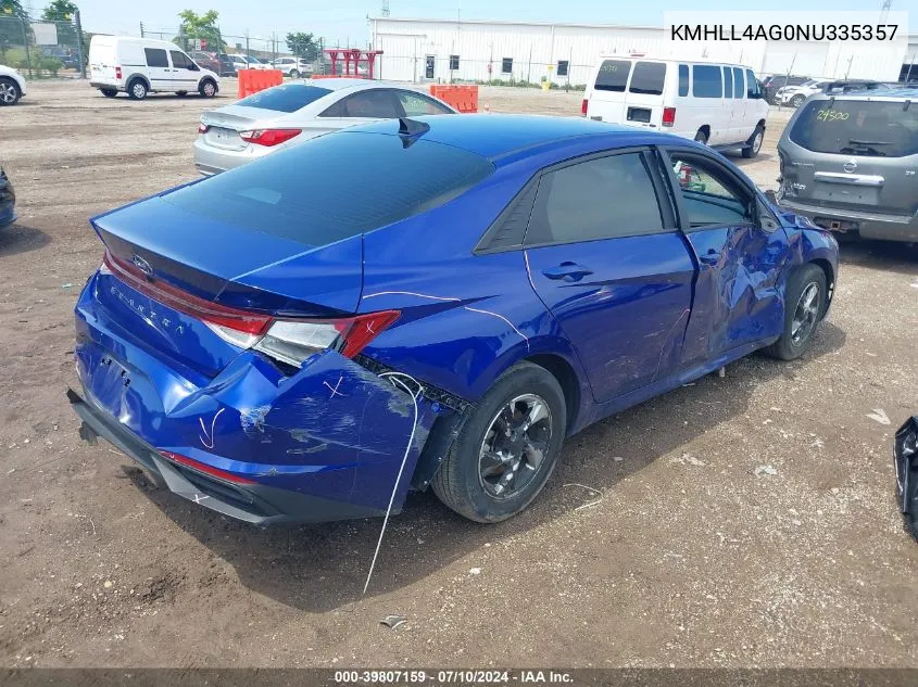 KMHLL4AG0NU335357 2022 Hyundai Elantra Se